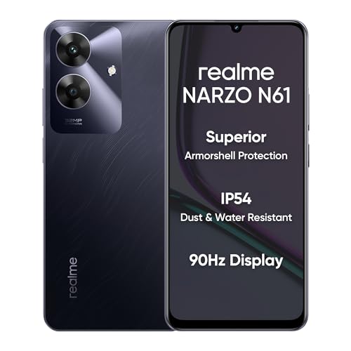 realme NARZO N61 (Marble Black, 4GB RAM+64GB Storage) 90Hz