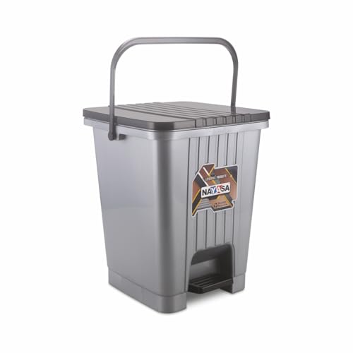 Nayasa Square Pedal Bin- 11.6 Ltrs | Garbage Waste Bin for