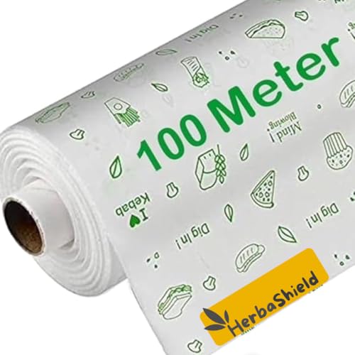 Herbal 100 Meter Food Wrapping Paper Roll - Premium