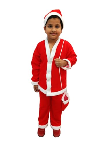 BookMyCostume Santa Claus Dress Set of 4 (Jacket, Bottom,
