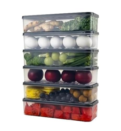 LEMBOSE Fridge Storage Boxes Fridge Organizer with