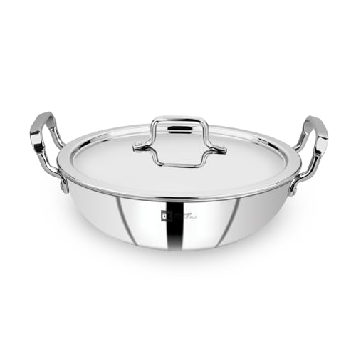 Bergner BE Essentials Triply Stainless Steel 24cm Kadai,