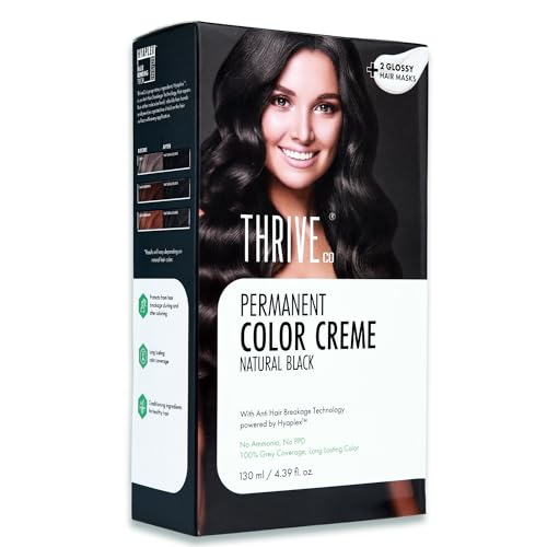 ThriveCo Crème Permanent Natural Black Hair Color | 100%