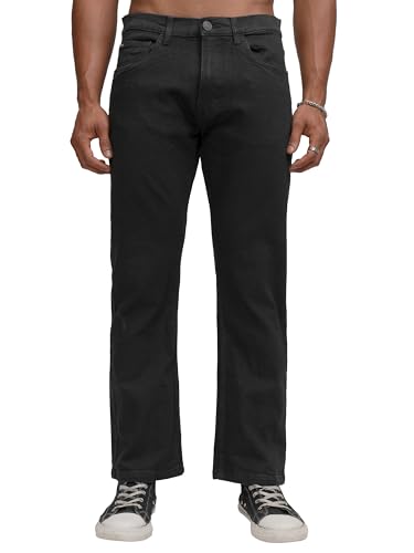 Highlander Men's Straight Jeans (PHJN000006_Black_M)