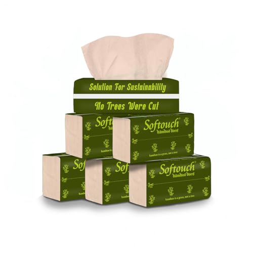 Softouch 2 Ply Bamboo Facial Tissue Papers- 100 Pulls Per