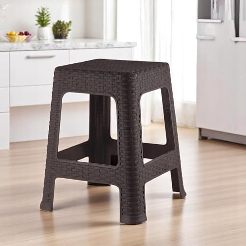 PulGos Multipurpose Plastic Sitting Stool for Home, Office