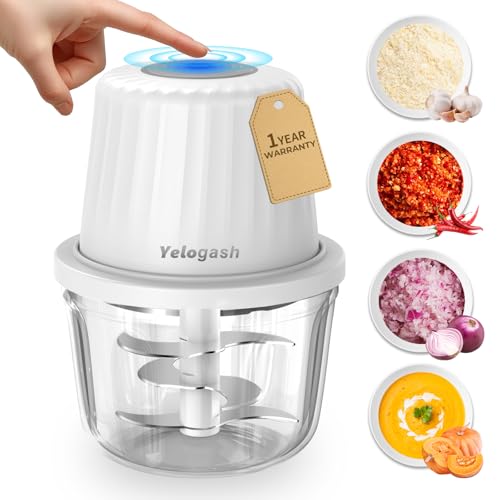 Yelogash 400ML Rechargeable Mini Electric Chopper with 6