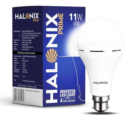 Halonix 11W Emergency Inverter Bulb | Rechargeable
