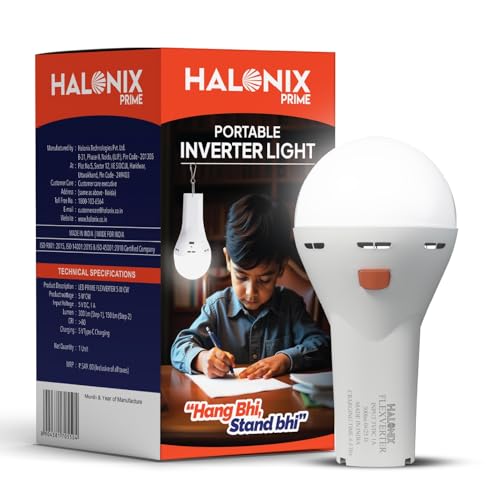 Halonix 5W Portable Emergency Inverter Bulb | Rechargeable