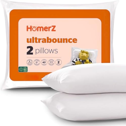 Homerz Set of 2 Fiber Sleeping Pillow, 16×24 inch Size,