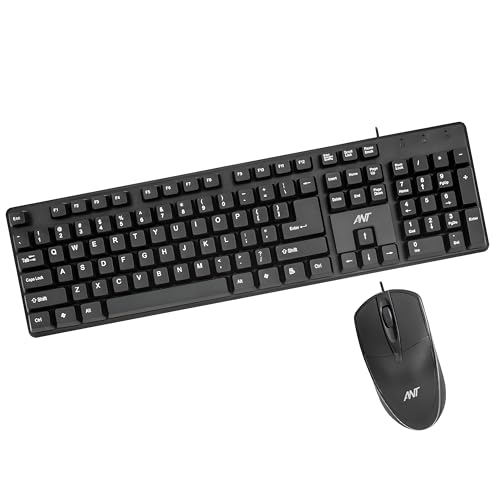 Ant -Wired Full-Size Keyboard and Mouse Combo - Computer