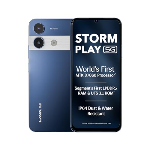 Lava Storm Play 5G (Frosty Blue, 6+6*GB RAM, 128GB Storage)