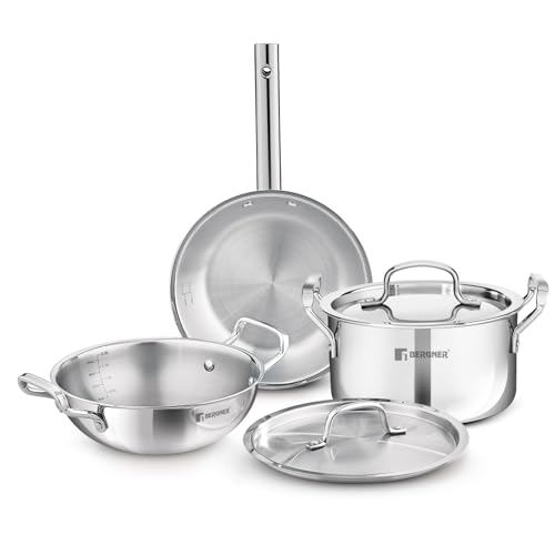 Bergner TriPro 5 Pcs TriPly Stainless Steel Cookware Set of