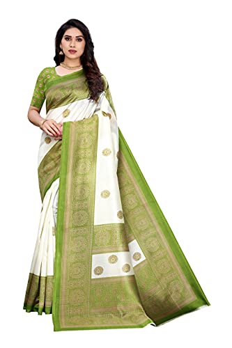 Yashika Women's Art Silk Saree (AAMRAPALI Green