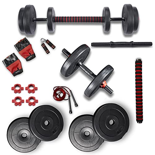 Lifelong LLPVCHGC05 PVC Home Gym Set 15kg Plate with
