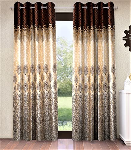 Home Sizzler 2 Piece Ethnic Motif Border Panel Eyelet