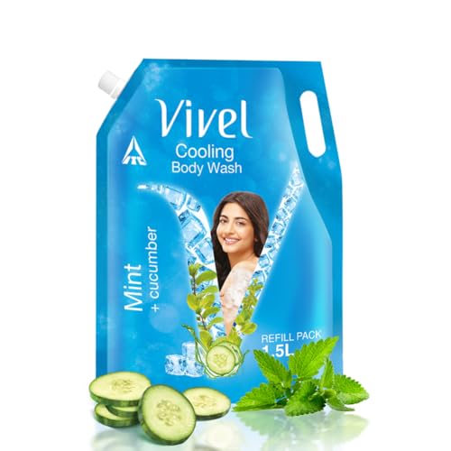 Vivel Cooling Body Wash, Mint & Cucumber Shower Gel, 1500ml