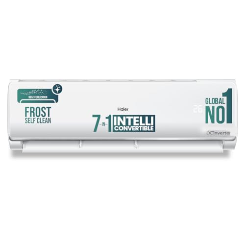 Haier 1.5 Ton 3 Star Twin Inverter Split AC (Copper, 7 in 1
