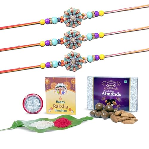 Anshri Rakhi Combo Set of 3 For Brother, Bhiya, Bhai, Best