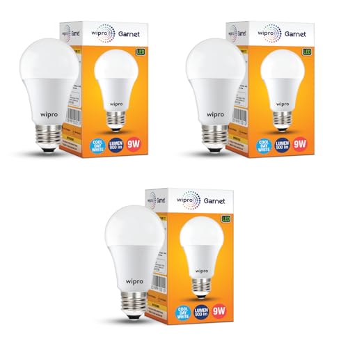 wipro Garnet 9W LED Bulb for Home & Office |Cool Day White