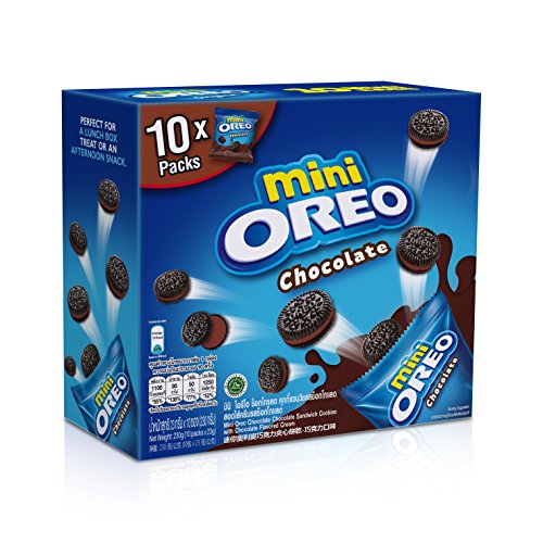 Oreo Mini Chocolate 10X Packs, 204 Gram, Blue & Brown, 10