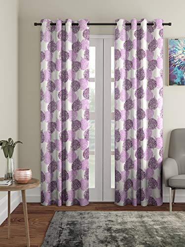 Cortina 2 Piece Leaf Design Panel Eyelet Polyester Door