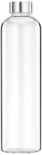 Amazon Brand - Solimo Borosilicate Glass Water Bottle,