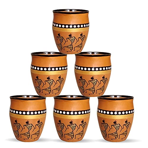 LIFEHAXTORE Ceramic Kokopelli Art Handcrafted Print Kulhar