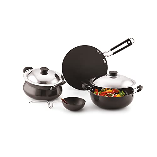Anjali Aluminium Non Stick 4 Pieces Combo Set Roti Tawa,