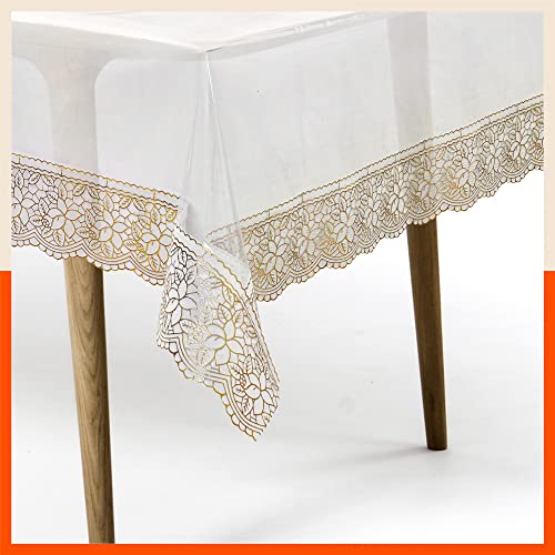 Bathla Matworks Aurum Plastic Table Cover for Dining Table