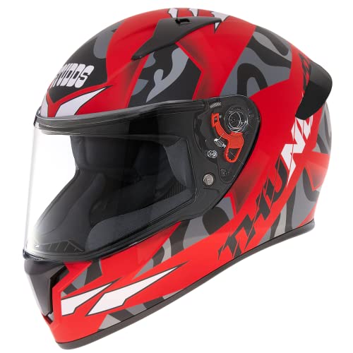Studds Thunder Full Face Helmet D7 with Clear Visor (Matt
