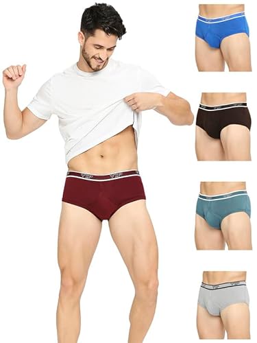 VIP Men's Cotton Solid (Pack of 5) (Brief_Assorted