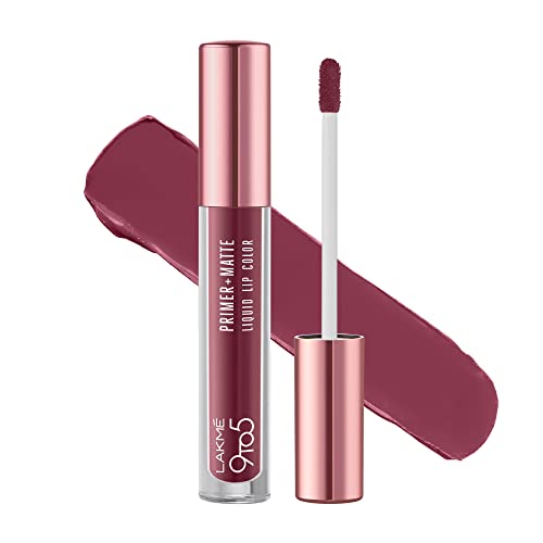 LAKMÉ 9To5 Primer + Matte Liquid Lip Color Mm1 Edgy Mauve