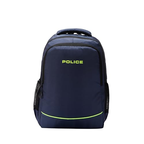 Police JIOJI LAPTOP BACKPACK - NAVY/LIME GREEN