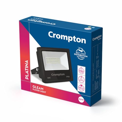 Crompton Gleam 50 Watt Outdoor Waterproof LED Flood Light |