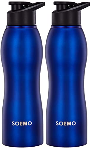 Amazon Brand – Solimo Stainless Steel Sipper Water Bottles