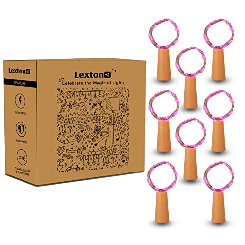 Lexton Cork Light | Bottle Light | Pink Copper String Light
