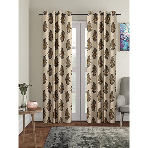 Cortina 2 Piece Leaf Design Panel Eyelet Polyester Door