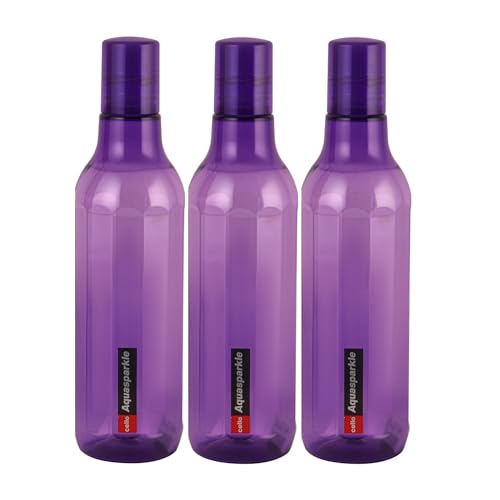 CELLO Aqua Sparkle Bottle Set of 3, 1000ml, Purple | 100%