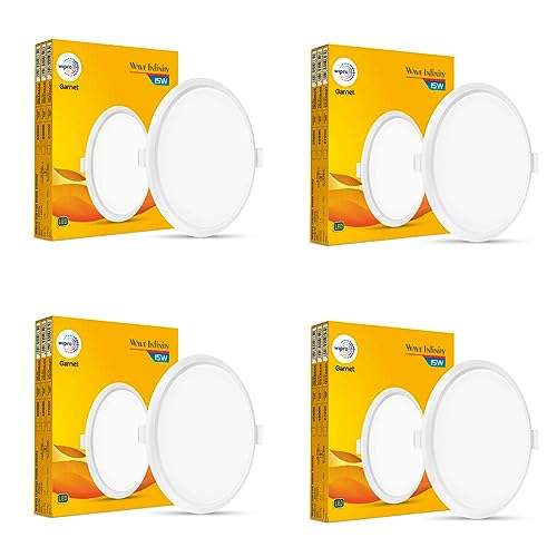 wipro Garnet 15W Round Led Wave Infinity Panel|Warm White