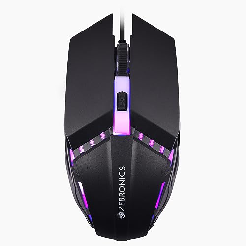 ZEBRONICS PHERO Wired Gaming Mouse with up to 1600 DPI,