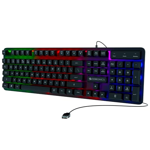 ZEBRONICS Transformer K1 Premium Gaming Keyboard with 104