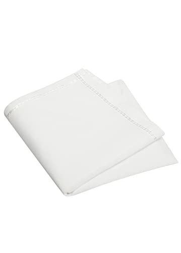 Bureaucrat Premium Mens Cotton Handkerchief White Big