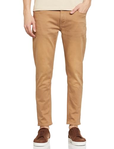Spykar Men's Kano Slim Fit Mid-Rise Jeans (Ankle Length)
