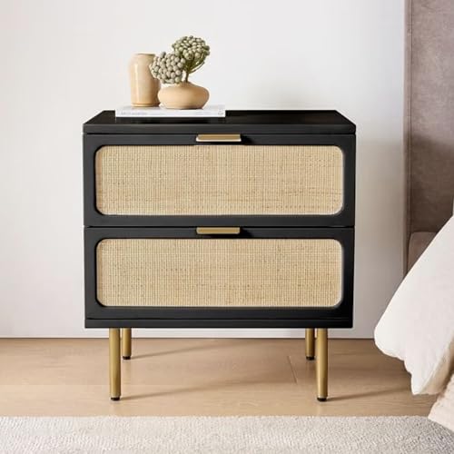 The Attic Lisbon Bedside|Black Matt Finish