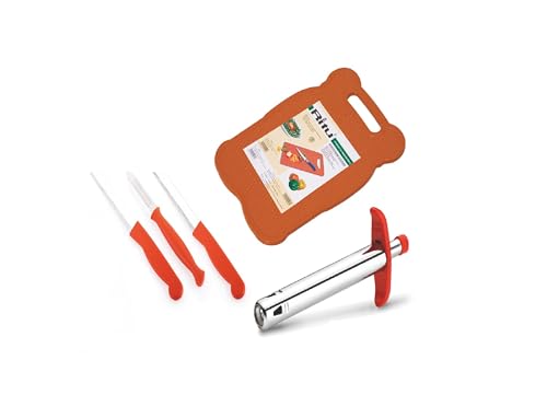 Ritu Chopping Board Wooden No.1 & 3 Pcs Knife Set & Regular