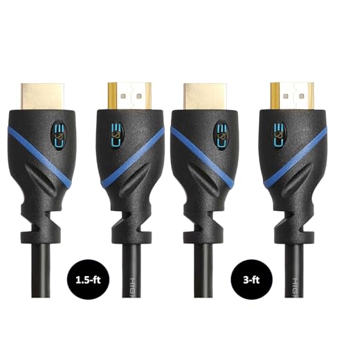 C & E Gold Plated 4K HDMI to HDMI Cable | COMBO PACK [