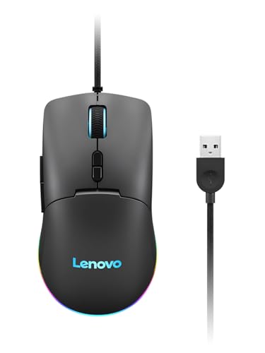 Lenovo M210 RGB Gaming Wired USB Mouse, Ambidextrous,