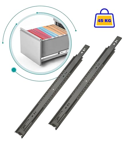 ABRO Full Extension Drawer Slides Channel, Telescopic Ball