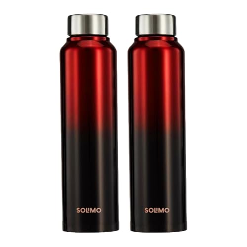 Amazon Brand - Solimo Stainless Steel Water Bottle (Pack of